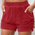 thumbnail image 4 of Running Shorts for Women Elastic Waist Pockets Lightweight Breathable Yoga Gym Active Sports Workout Athletic Shorts, 4 of 8