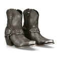 thumbnail image 2 of New Rock WSTM005-S1 Black Leather Cowboy Western Pointed Boots 36, 2 of 6