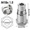 thumbnail image 4 of PENGXAING M18 x 1.5 Thread Adapter Set with Screw Nut and 2 Gaskets Stainless Steel Mounting Plugs Adapter, 4 of 9