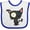 White and Royal, variant on Inktastic Goth Animals Pets Black Cat Boys or Girls Baby Bib
