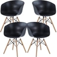 thumbnail image 1 of Set de 4 Sillas Sartré de comedor u oficina Color Negro FRATELLO MUEBLES, 1 of 9