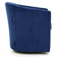 thumbnail image 5 of Fox Hill Trading Windsor Velvet Swivel Chair, Navy Blue, 5 of 6
