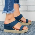 thumbnail image 2 of Sandale Décontractée pour Femmes à Bout Ouvert, Espadrilles à Plateforme Compensée avec Bride Élastique, 2 of 6