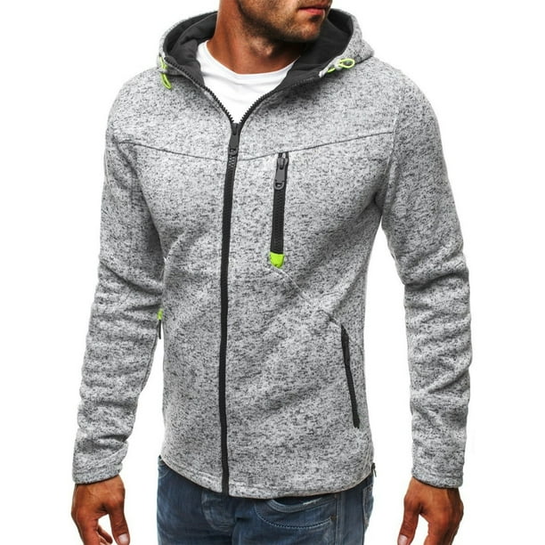 Paille Men Sweatshirts With Pockets Drawstring Zip Up Casual Hoodie ...