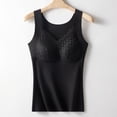 thumbnail image 2 of Lovskoo 2024 Women's Winter Thermal Fleece Lined Underwear Tops Sleeveless Cami Tank Top Self-Heating Lace Seamless Fleece Bottoming Cold-Proof Warm Base Layer Vest Black, 2 of 4