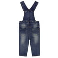 thumbnail image 2 of KIDSCOOL SPACE Boy Girl Overall,Stretchy Slim Adjustable Jean Jumpsuit,Blue,3-4 Years, 2 of 7