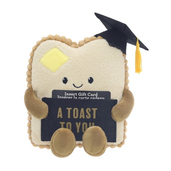 Porte-carte-cadeau de remise de diplôme en peluche Slice of Toast par Way to Celebrate