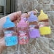thumbnail image 4 of Moda Hello Kitty flotante acrílico en aceite gato botella de leche líquido llavero moda Anime dibujos animados Kitty Quicksand llaveros, 4 of 4