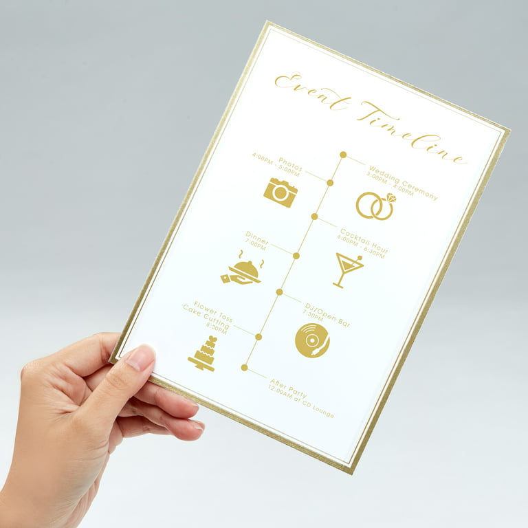 Avery® Invitation Cards, Matte White with Metallic Gold Borders, 5