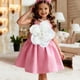 thumbnail image 2 of Faldas Plisadas para Niñas Color Sólido de Moda Y Cómodo Tridimensional Floral Embellecido sin Mangas Falda Hinchada, 2 of 9