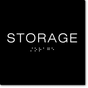 Storage Sign-Black / White (3 Units)