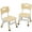 Light Yellow, variant on Garvee Plastic Toddler Chair Set of 2, 3 Level Adjustable Heights, , for Age 2-6, Gray Blue