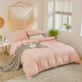 thumbnail image 6 of Move Over Baby Pink Duvet Cover Set 100% Washed Microfiber Pom Poms Pattern Pink Girls Bedding Sets Queen No Filling, 6 of 8