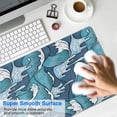 thumbnail image 4 of Green Waves &nbsp;desk Mouse Padwaterproofno Slip&nbsp;for Office Home Work GamingmousematRubber Base Mousepad with Stitched Edges 31.5x11.8inches, 4 of 7
