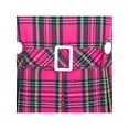 thumbnail image 5 of Girls Dress Pink Tartan Button Back School Pleated Hem 14 Years, 5 of 7