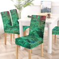 thumbnail image 5 of RYLABLUE Abstract Blue Wave Sea Design Stretch Chair Cover Protector Seat Slipcover for Dining Room Hotel Wedding Party Set of 4, 5 of 5