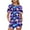 Hippie Mushroom, variant on Yuyamidu Colorful Butterfly Women's Pajamas Tops & Ruffle Shorts Set Blue Sleepwear Women Pj 2 Packs Fashion Short Sleeve Nightwear Daily Wear Clothes Size M