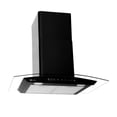 thumbnail image 1 of FLINE | Campana de cocina 76 cm | DE PARED |Cristal curvo y color Negro Matte | Controles Touch | extractora | 3 velocidades | Copenhague 76, 1 of 6