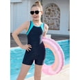 thumbnail image 5 of Asoul Girls Boyleg One Piece Athletic Bathing Suit Racerback Swimsuits Size 8-14 Training Swimwear, 5 of 8