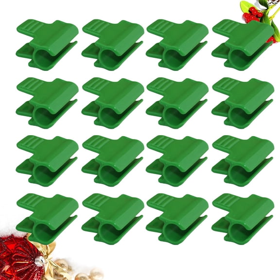 Worgeous Durable Green Plastic Pipe Clamps for Gardening Use 20 Pieces 11mm
