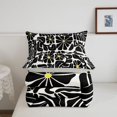 thumbnail image 5 of Homewish Boho Daisy Flower Twin Comforter Sets,Contemporary Aesthetic Bedding Set,White Black,Light Gray Reversible,2pcs,1 Comforter and 1 Pillowcase, 5 of 7