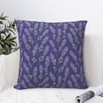 thumbnail image 4 of Yiaed Lavender Flowers Print Pillow Covers Super Soft Decorative Square Throw Pillow Covers Case Cushion Covers for Sofa Couch Bedroom Car Decor（No pillow core）-20"x20", 4 of 7