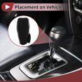 thumbnail image 3 of Cubierta de pomo de cambio de marcha Unique Bargains Universal para automóvil SUV camión RV Sujetadores de toque de presión lateral Protector de palanca de cambios PU poliéster gris, 3 of 7