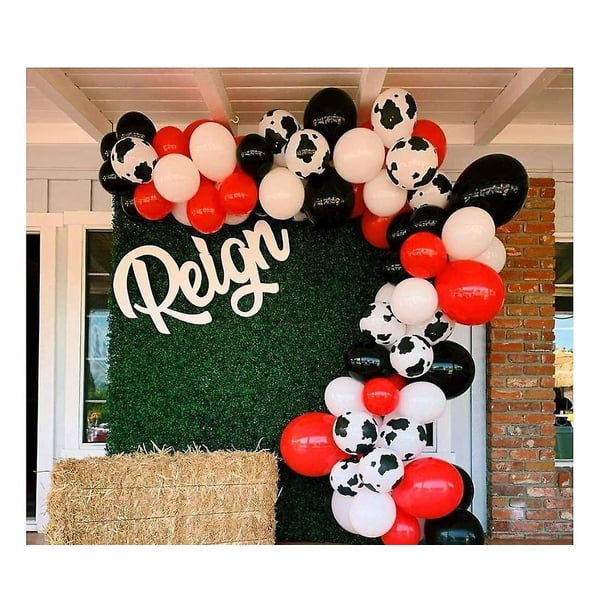 Kit de guirnalda de arco de globos de confeti rojo negro y dorado 105 piezas para graduación fiesta de año nuevo boda cumpleaños bebé Sh