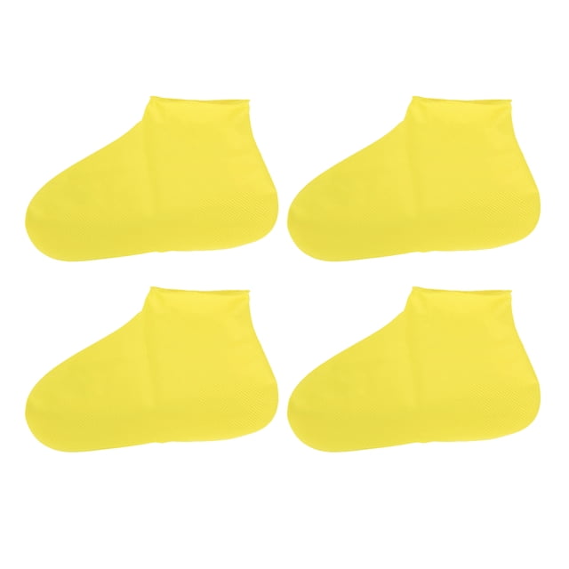 unbranded 2 Pares Cubrezapatos De Látex Amarillo Profesional Impermeable Y Para Lluvia