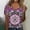 Purple, variant on ATENAR Shirts for Women Summer Short Sleeve T Shirts for Women Casual Tee Red M