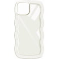 thumbnail image 6 of Compatible with iPhone 14 Case Cute Curly Wave Frame Shape Slim Translucent Back Anti-Fingerprint Shockproof for iPhone 14 Case,Blue, 6 of 6