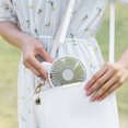thumbnail image 2 of Mini Portable USB Rechargeable Pocket Fan, White, 2 of 5