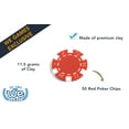 thumbnail image 2 of WE Games Jetons de Poker en Argile, 11,5 Grammes, Ensemble de 25, Rouge, 2 of 4