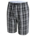 thumbnail image 2 of DAKIMOE Mens Sleep Shorts Pajama Shorts Cotton Sleeping Short Pajamas Bottoms for Men Comfy Mens Board Shorts Sleepwear Lounge Bottom, Black Plaid, XL, 2 of 10