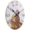 thumbnail image 4 of Northlight 12" Roman Numeral Battery Operated Round Wall Clock with Train Design, 4 of 4