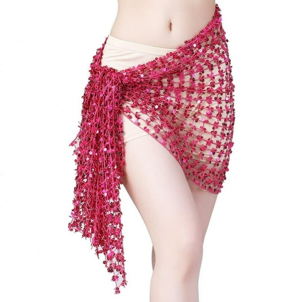 Cutelove Women Belly Dance Hip Scarf Sequin Tassels Triangle Tribal Wrap Skirt Waist Chain Walmart Com Walmart Com
