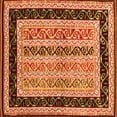 thumbnail image 1 of Ahgly Company Indoor Square Abstract Orange Contemporary Area Rugs, 7' Square, 1 of 1