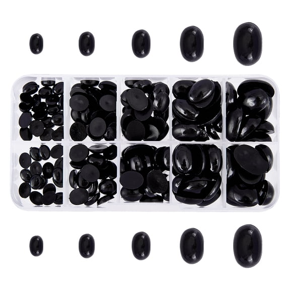 180pcs 5 Sizes Nose Eyes Plastic Safety Nose 8~18mm Animal Craft Nose Eyes for Bear Teddy Puppet Animal Stuffed Toys DIY Making