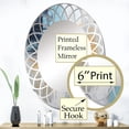 thumbnail image 3 of Designart "composition Frozen Snow III" Abstract Collages Round Wall Mirror - Abstract Oval Mirror, 3 of 4