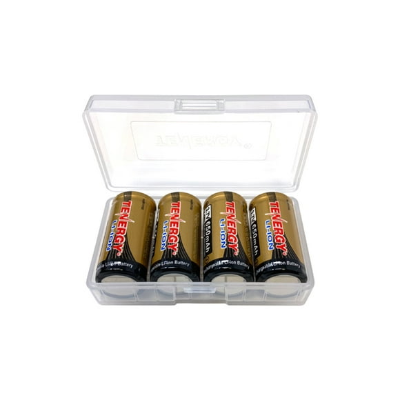 8 x Tenergy RCR123A 3.7 Volt 650mAh Li-ion Batteries (2 x 4-Pack in Case) (ARLO Certified)