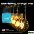 thumbnail image 5 of LafoHome EcoBright A19 LED Filament Bulb, 40W Equivalent, 2700K Warm White, Dimmable, 12-Pack, 5 of 6