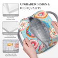 thumbnail image 3 of Balery Colorful Donut Bolsa de Almuerzo para Mujeres, Caja de Almuerzo, Bolsa de Almuerzo Pequeña Impermeable, Tote de Almuerzo Reutilizable con Gran Capacidad, 3 of 6