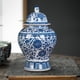 thumbnail image 1 of Jarrón de blanca para , decoración china antigua con tapa, tarro de jengibre de cerámica vintage alto, para chimenea, mesa de L Macarena Jarrón de jengibre, 1 of 7