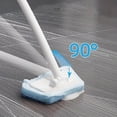 thumbnail image 7 of Long-Handle Bathroom Scrub Brush with Replaceable Sponge Head, 23" Pivoting Bathtub and Tile Scrubber for Shower, Wall, and Toilet Cleaning, 7 of 7