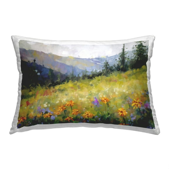 Stupell Industries Treasure Flower Meadow Decorative Printed Throw Pillow, 14 x 20