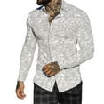 thumbnail image 1 of AMERTEER Hommes Automne Hiver Revers à Poitrine Pleine Impression Plage Chemise à Manches Longues, 1 of 6