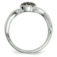 thumbnail image 2 of Sterling Silver Champagne Diamond Small Heart Ring Size 6, 2 of 3