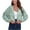 Mint Green, variant on tklpehg Jackets for Women Fall Winter Zipper Hooded Corduroy Short Jacket Overcoat Loose Leisure Fall Coat Solid Color Long Sleeve Outwear Mint Green M