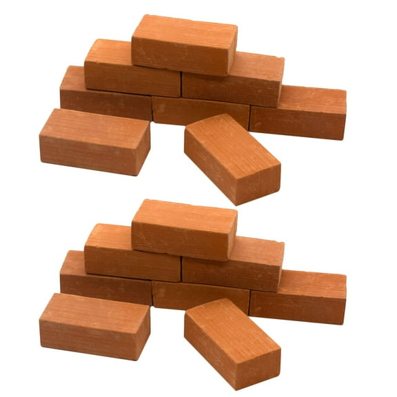 FENGGUIQU 50pcs Miniature Brick Decor Red Terracotta Indoor Activities for Kids Toy