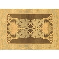 thumbnail image 1 of Ahgly Company Indoor Rectangle Abstract Brown Modern Area Rugs, 2' x 5', 1 of 4